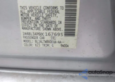 2013 Nissan Altima 3.5 Sv from USA, damaged, VIN 1N4BL3AP6DC167695